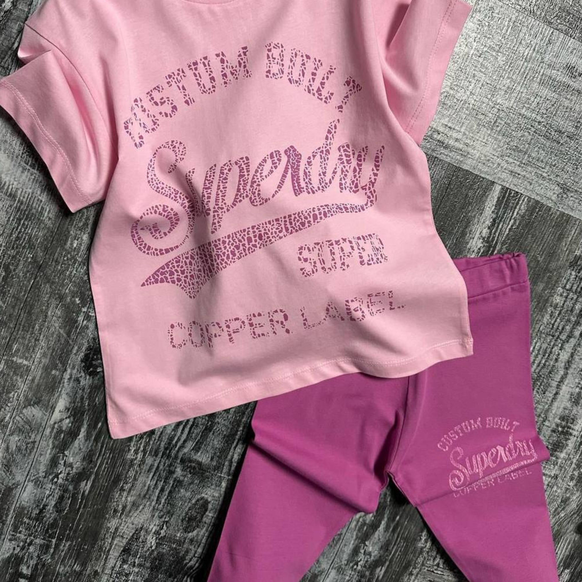 Super Dry Girls Leggings Set