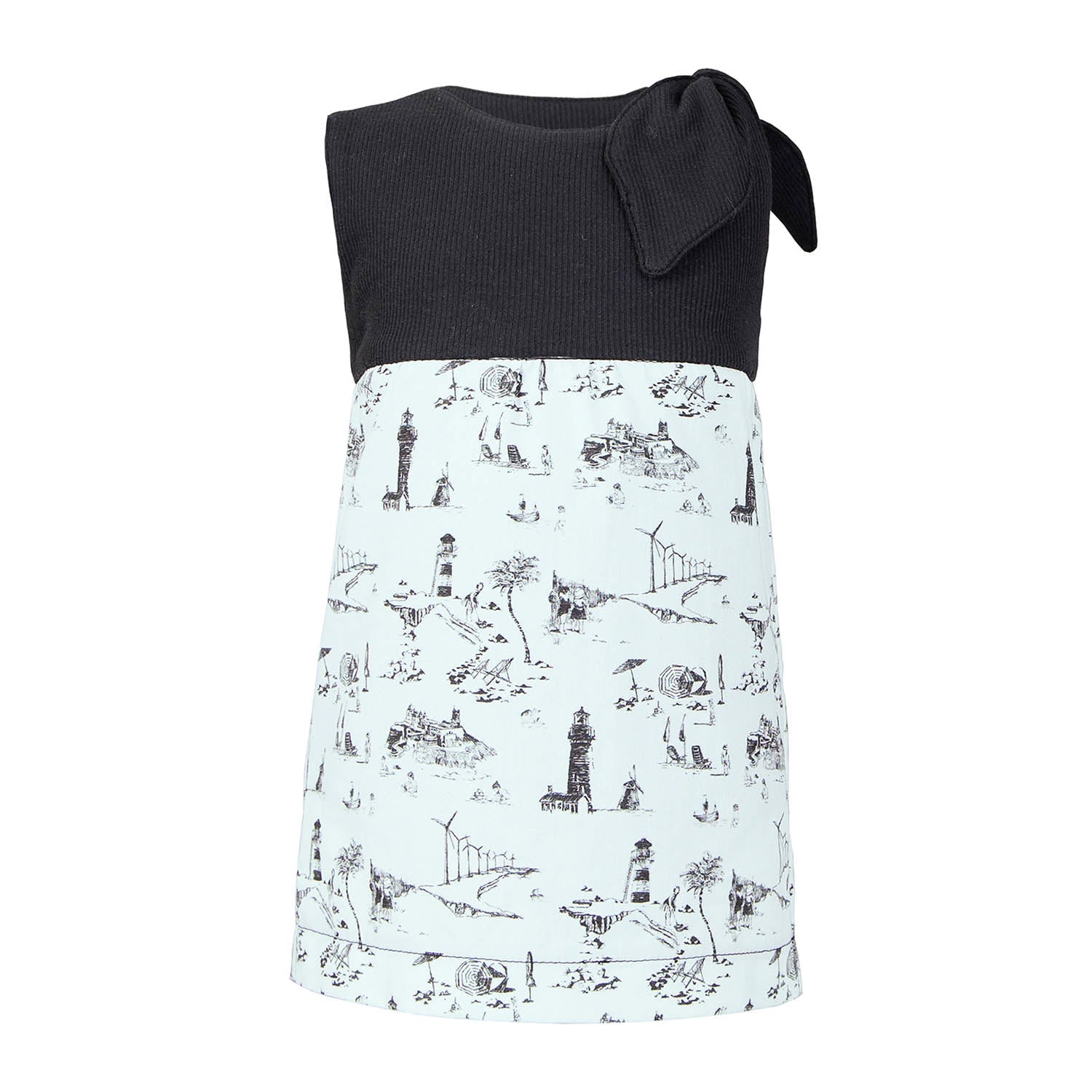 Baby Dress with Vintage  Print-0