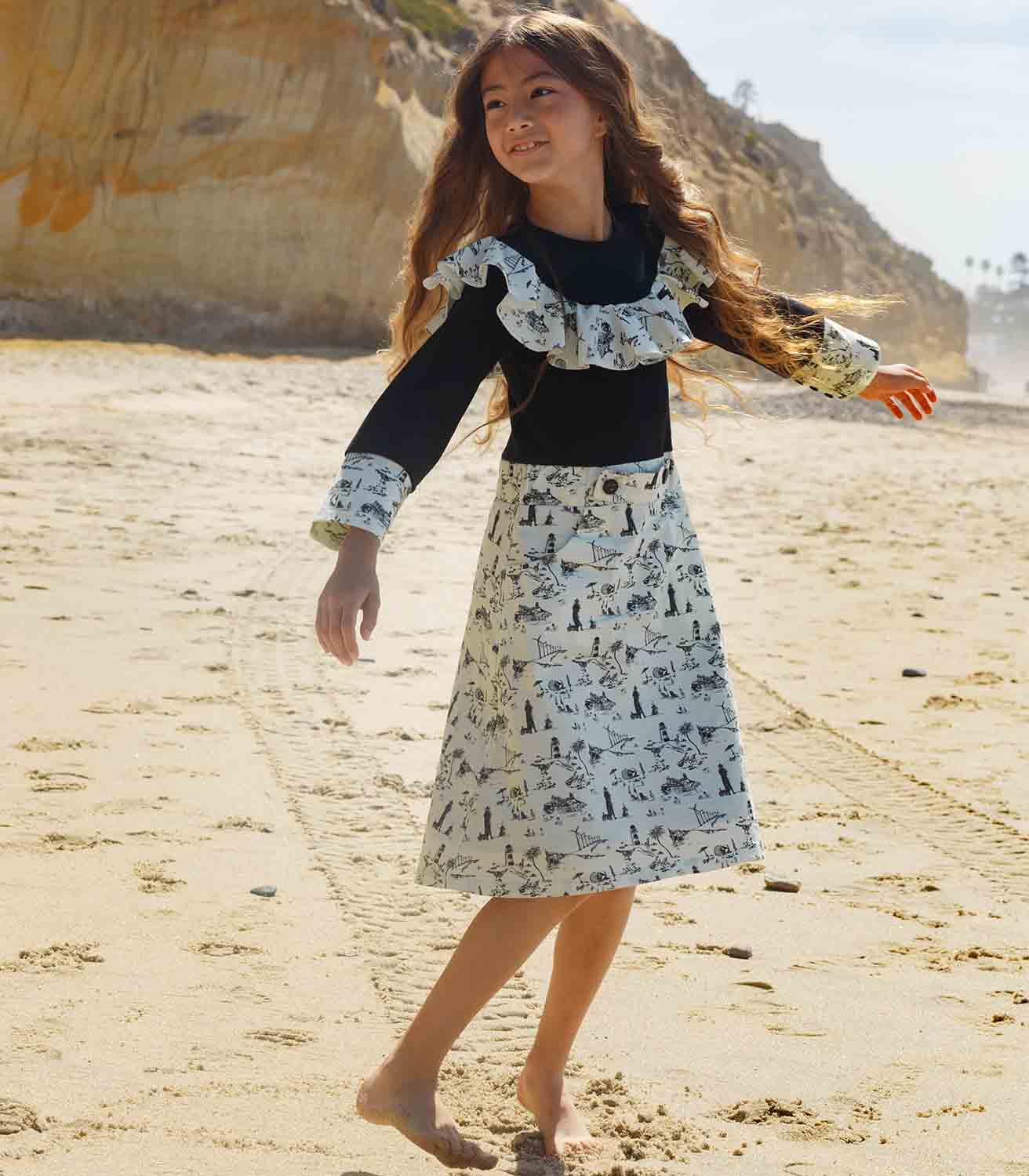 Girls' Vintage Frill Dress-1