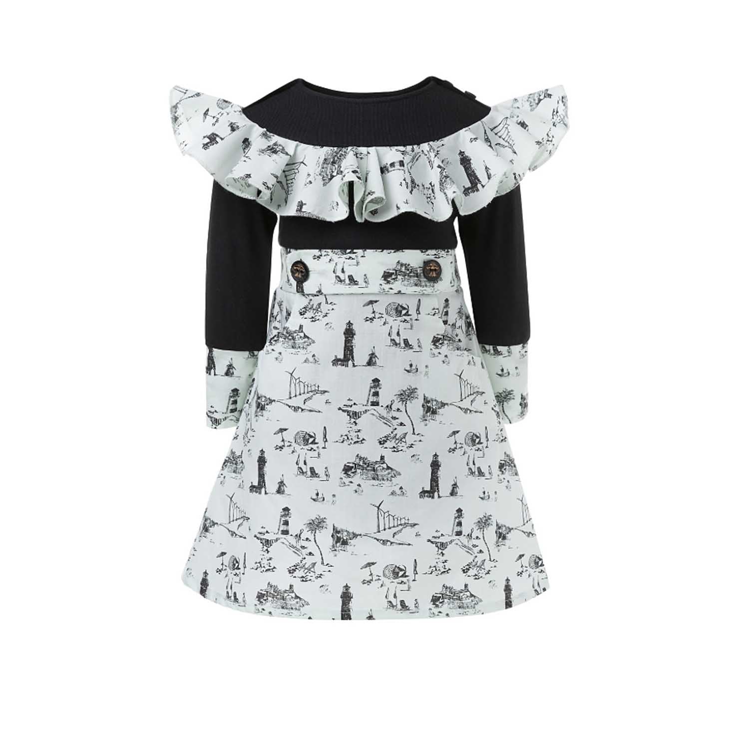 Girls' Vintage Frill Dress-0