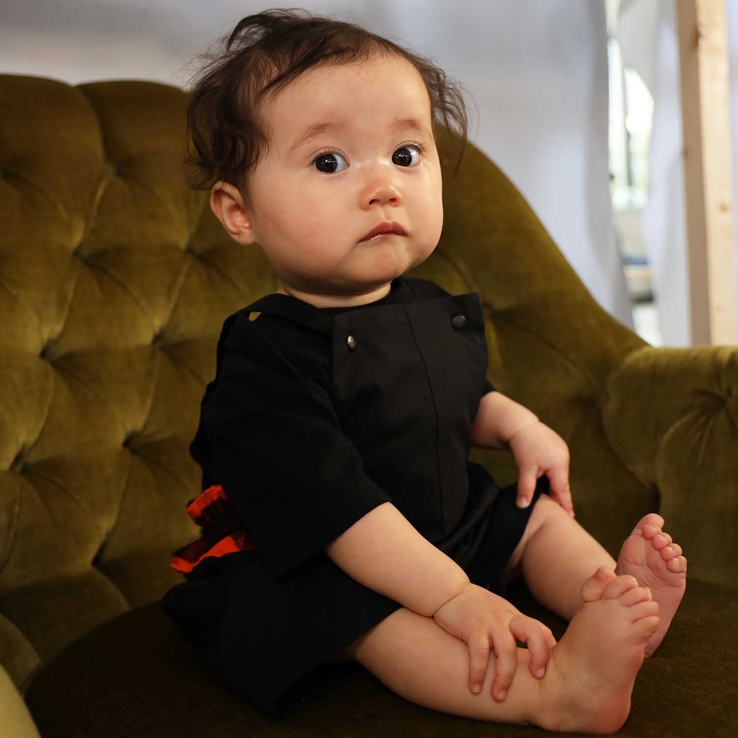 Baby Playsuit in Black-2