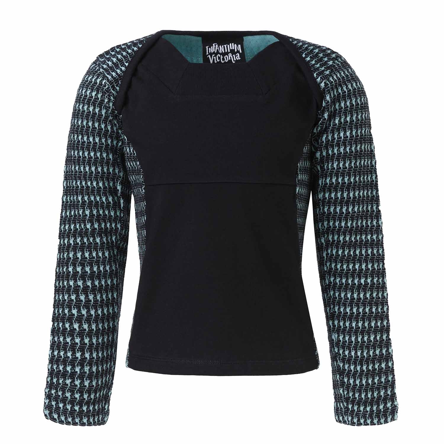 Black and Blue Longsleeve Top