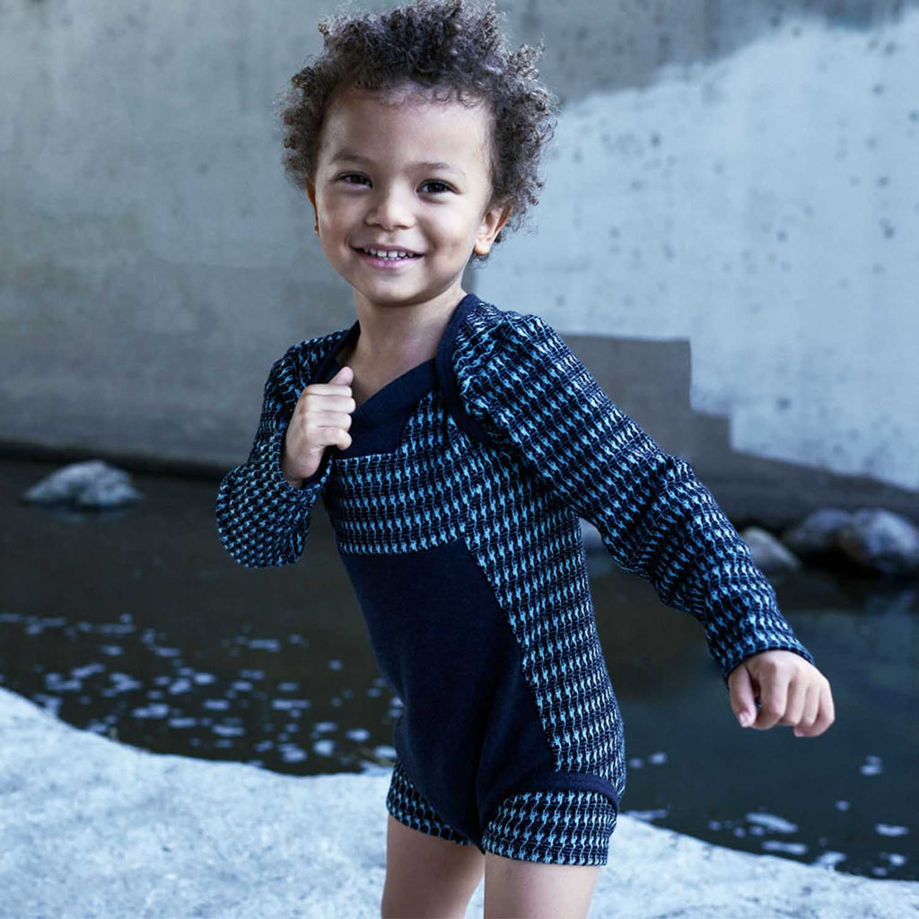 PRELOVED Black and Blue Bodysuit, 1 year-1