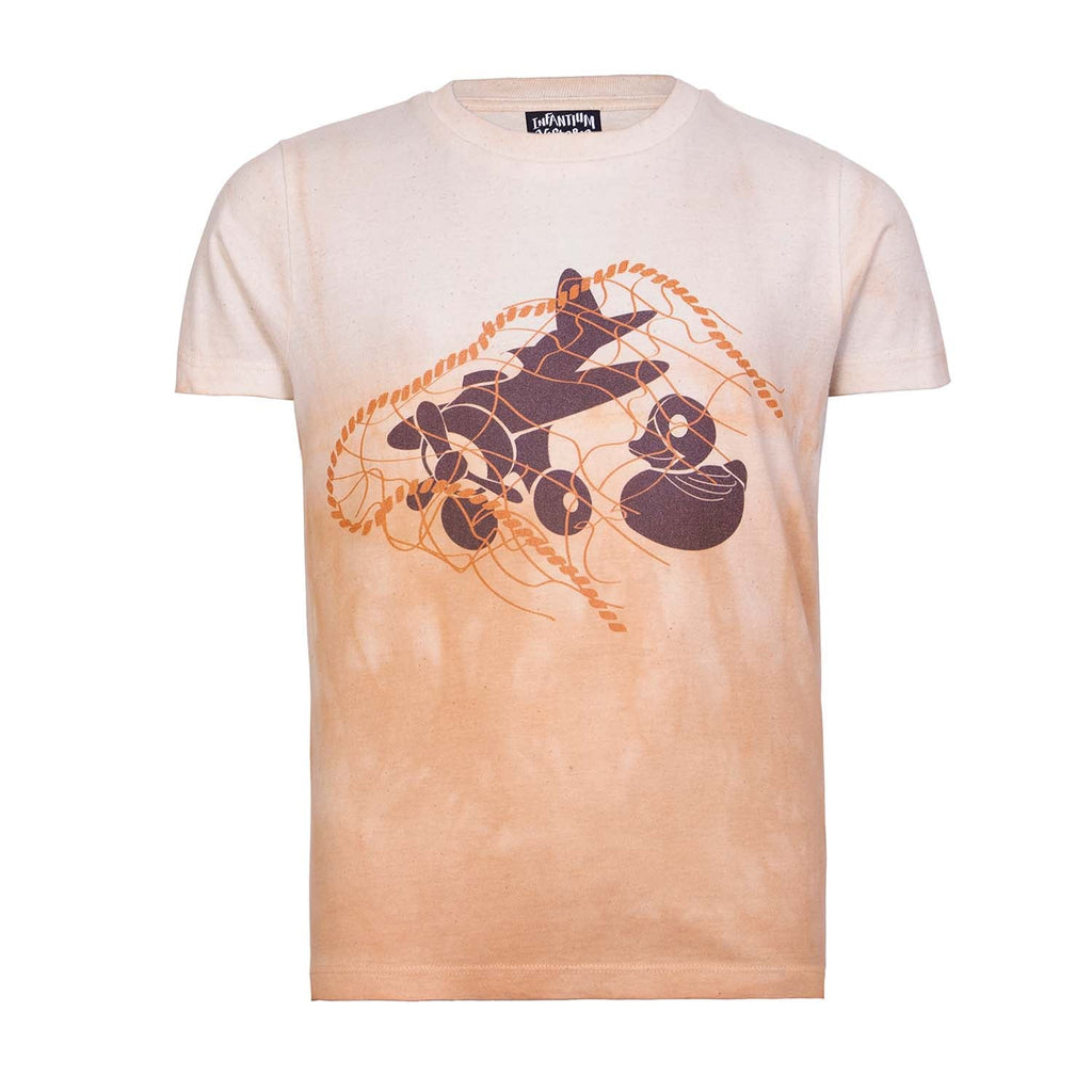 Artisanal T-Shirt Naturally Dyed with Organic Yellow Onion