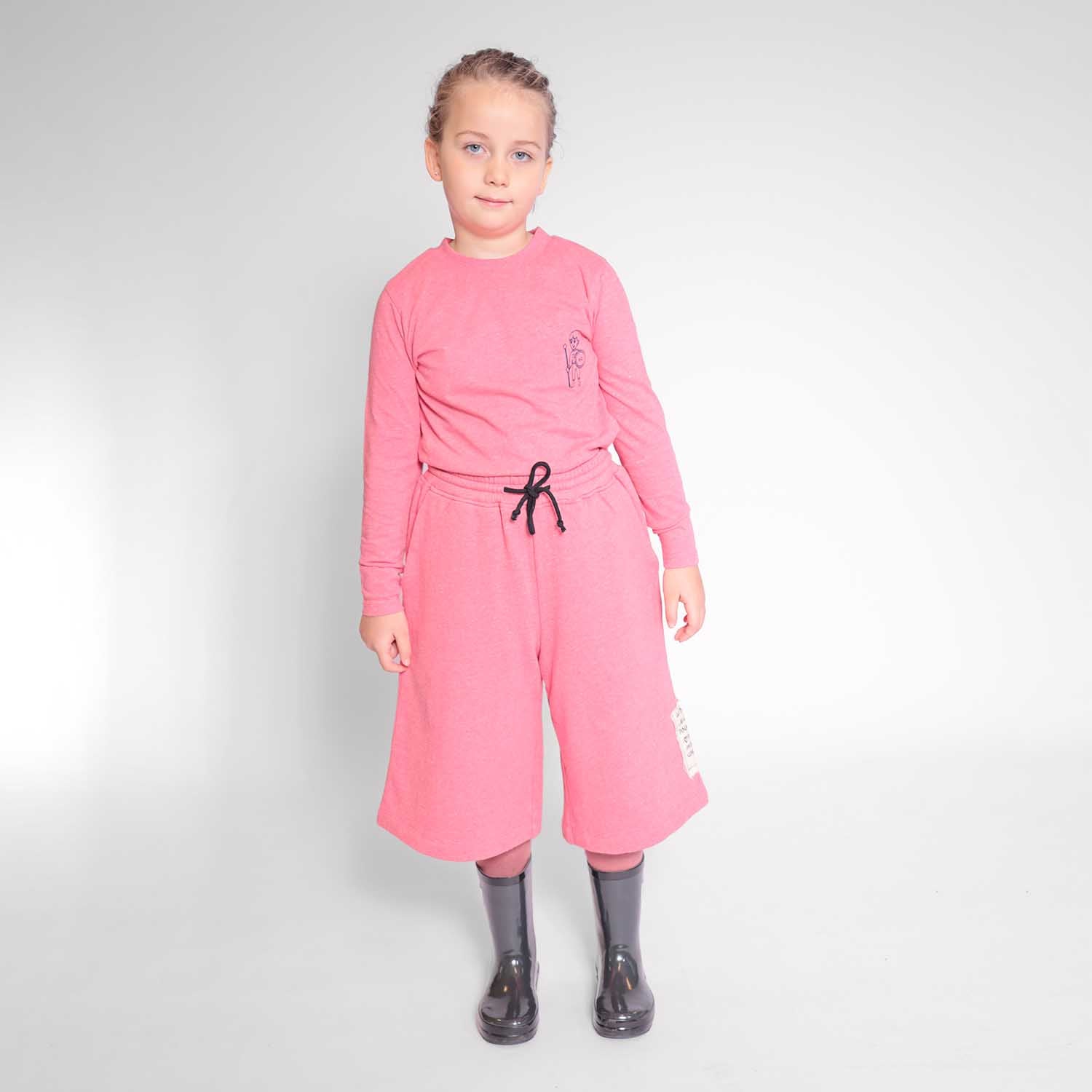 Pink Girls Long Sleeve T-shirt