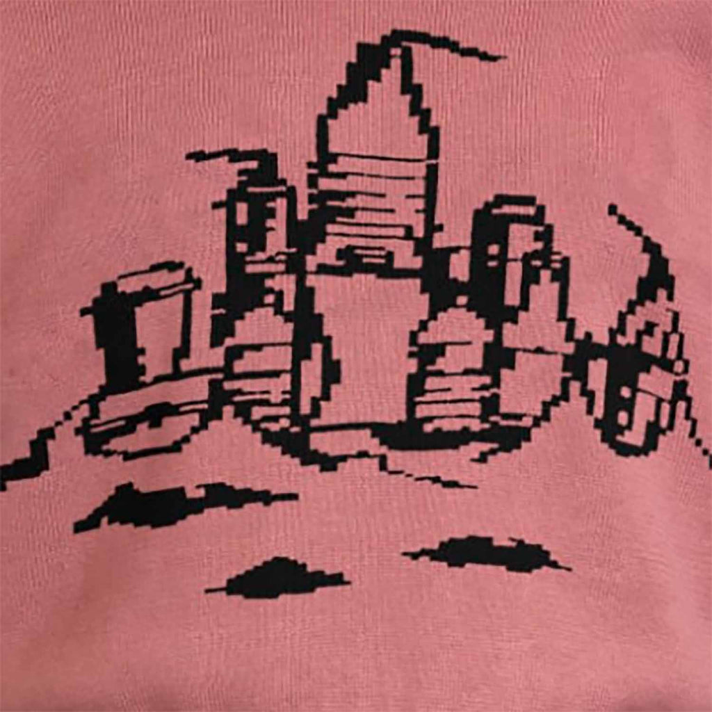 Pink Knit Top with Beach Castle for Kids-2