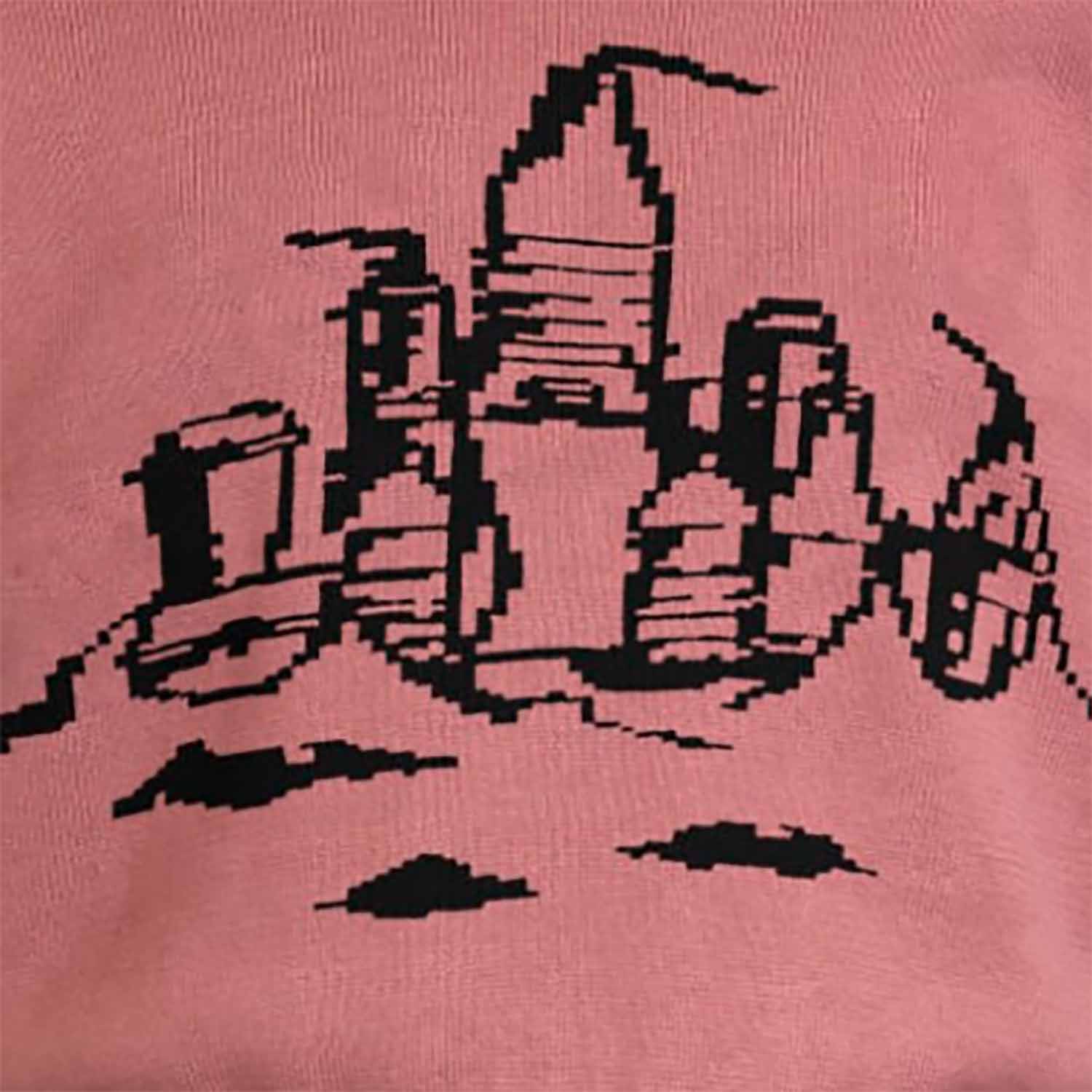 Pink Knit Top with Beach Castle for Kids-2