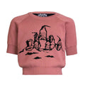 Pink Knit Top with Beach Castle for Kids-0