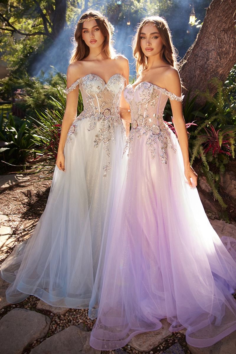 Embellished A-Line Tulle Ball Gown-5
