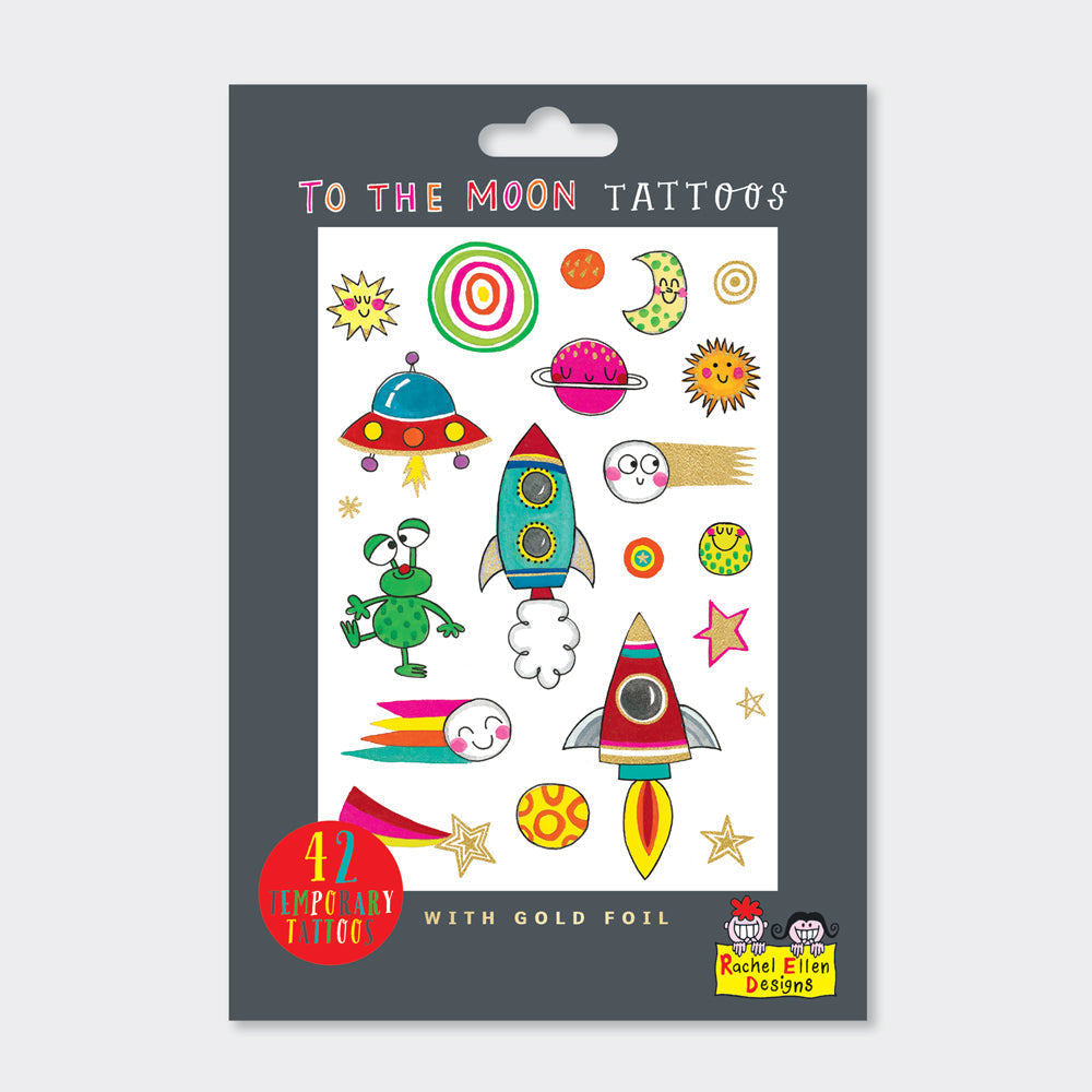 Rachel Ellen - To The Moon Children's Temporary Tattoos-0