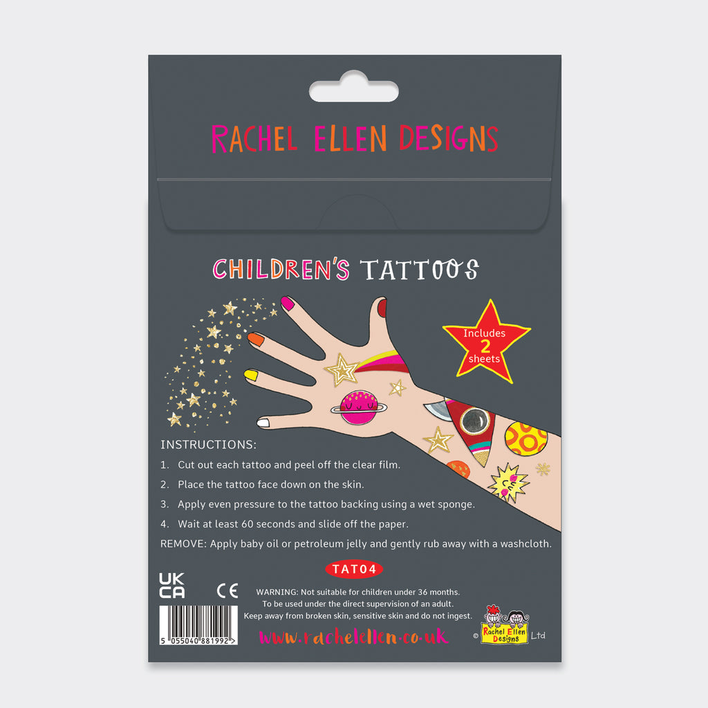 Rachel Ellen - To The Moon Children's Temporary Tattoos-3